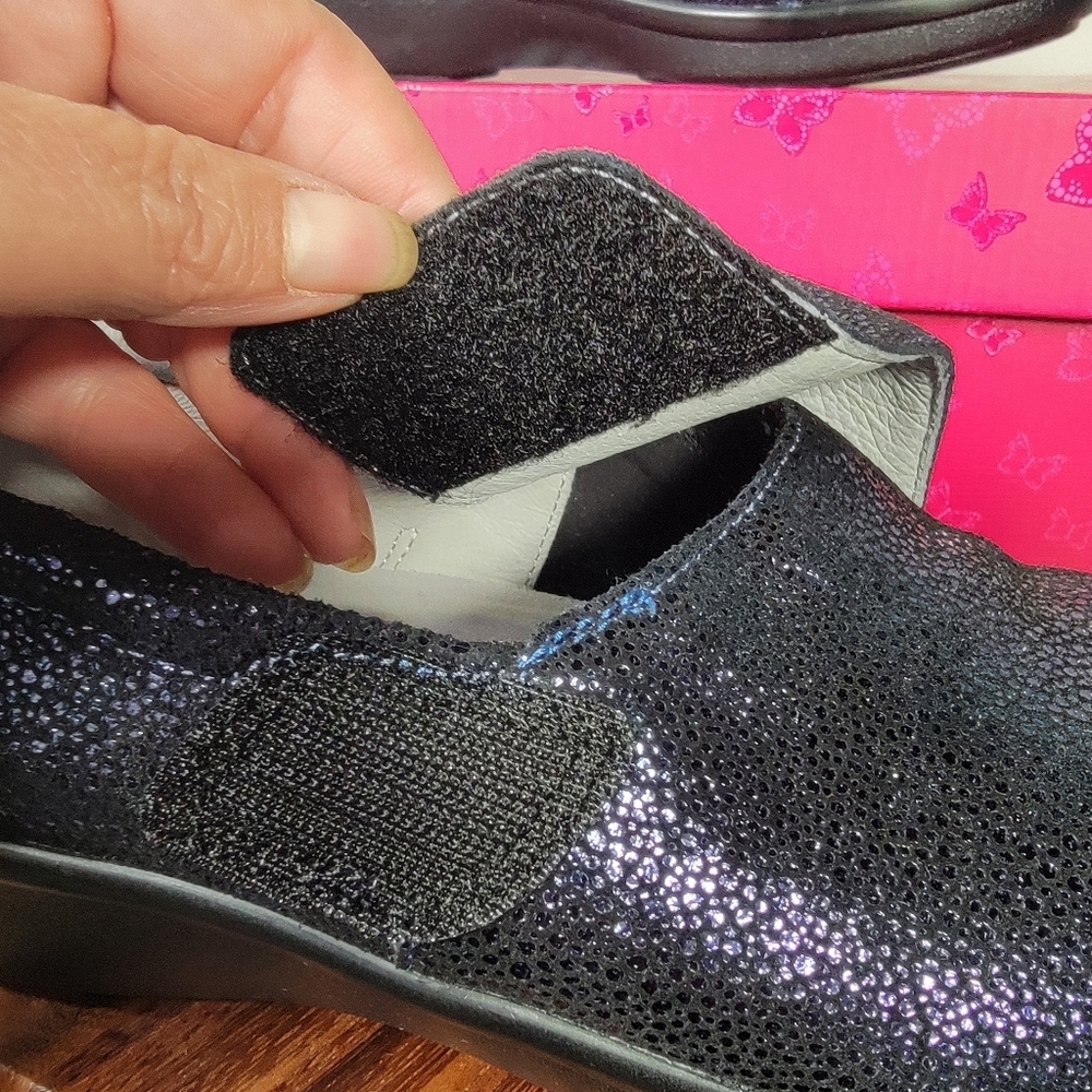 New Alegria Lauryn Sparkly Blue Women's Shoes Size 38 Loafers Comfy Work — image 8 of 8